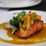 Salmon with Orange Red-Radish Salsa